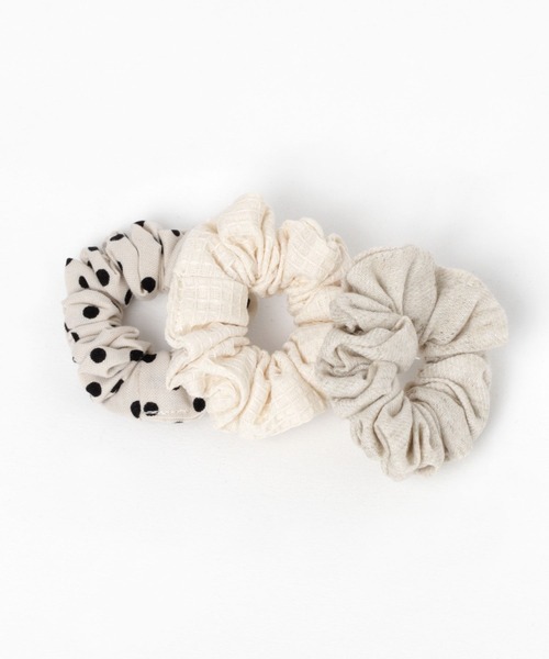 niko and...（ニコアンド）の「セットミニシュシュ（シュシュ・レディース・ブラック/パープル/オレンジ/グリーン/アイボリー・0）」の3枚目の写真