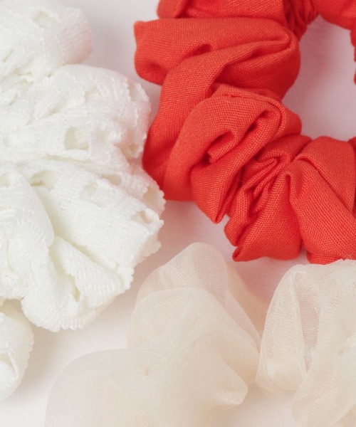 niko and...（ニコアンド）の「セットミニシュシュ（シュシュ・レディース・ブラック/パープル/オレンジ/グリーン/アイボリー・0）」の7枚目の写真