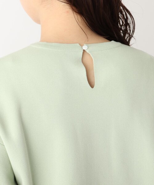 OPAQUE.CLIP（オペークドットクリップ）の「◆【エマール検証済 洗える】エコヴェロコットン ミラノリブ デザインスリーブニット【WEB限定サイズ】（ニット/セーター・レディース・レモンイエロー/ブラック/ホワイト系その他3/ライトグリーン/ホワイト系/ナチュラル・38/40/36/42/34）」の11枚目の写真