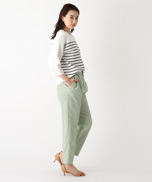 OPAQUE.CLIP（オペークドットクリップ）の「◆【エマール検証済 洗える】エコヴェロコットン ミラノリブ デザインスリーブニット【WEB限定サイズ】（ニット/セーター・レディース・レモンイエロー/ブラック/ホワイト系その他3/ライトグリーン/ホワイト系/ナチュラル・38/40/36/42/34）」の22枚目の写真