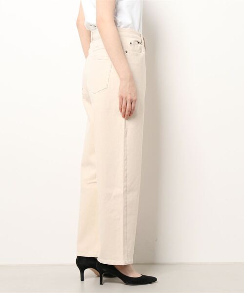 ikka(イッカ)の「デニムワイドパンツ(デニムパンツ・レディース・ブルー/オフホワイト/ダークネイビー・M/L/S)」の4枚目の写真