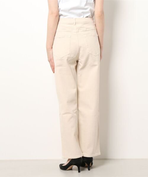 ikka(イッカ)の「デニムワイドパンツ(デニムパンツ・レディース・ブルー/オフホワイト/ダークネイビー・M/L/S)」の5枚目の写真