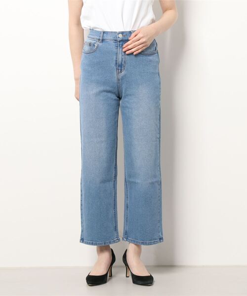 ikka(イッカ)の「デニムワイドパンツ(デニムパンツ・レディース・ブルー/オフホワイト/ダークネイビー・M/L/S)」の20枚目の写真