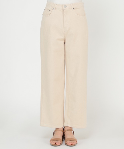 ikka(イッカ)の「デニムワイドパンツ(デニムパンツ・レディース・ブルー/オフホワイト/ダークネイビー・M/L/S)」の11枚目の写真