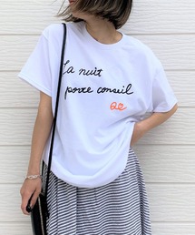 Q | La nuit ロゴT(Tシャツ/カットソー)