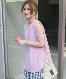 ショルダータックカラータンク