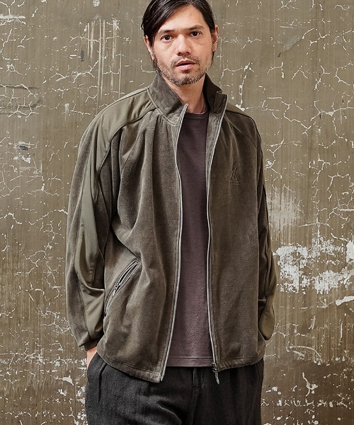 EGO TRIPPING(エゴトリッピング)の「mj8601-EGO×PROPA MICRO VELOUR SPORTS JACEKT ジャケット(ブルゾン・メンズ・グレー/ネイビー・46/48)」の5枚目の写真