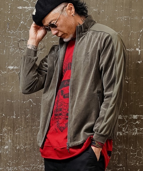 EGO TRIPPING(エゴトリッピング)の「mj8601-EGO×PROPA MICRO VELOUR SPORTS JACEKT ジャケット(ブルゾン・メンズ・グレー/ネイビー・46/48)」の6枚目の写真