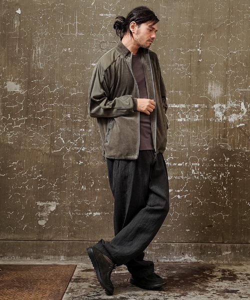 EGO TRIPPING(エゴトリッピング)の「mj8601-EGO×PROPA MICRO VELOUR SPORTS JACEKT ジャケット(ブルゾン・メンズ・グレー/ネイビー・46/48)」の8枚目の写真