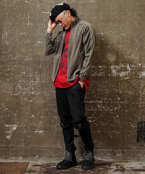EGO TRIPPING(エゴトリッピング)の「mj8601-EGO×PROPA MICRO VELOUR SPORTS JACEKT ジャケット(ブルゾン・メンズ・グレー/ネイビー・46/48)」の9枚目の写真