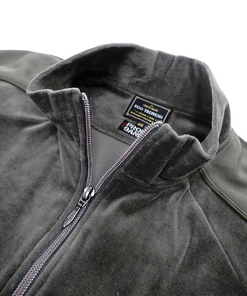 EGO TRIPPING(エゴトリッピング)の「mj8601-EGO×PROPA MICRO VELOUR SPORTS JACEKT ジャケット(ブルゾン・メンズ・グレー/ネイビー・46/48)」の14枚目の写真