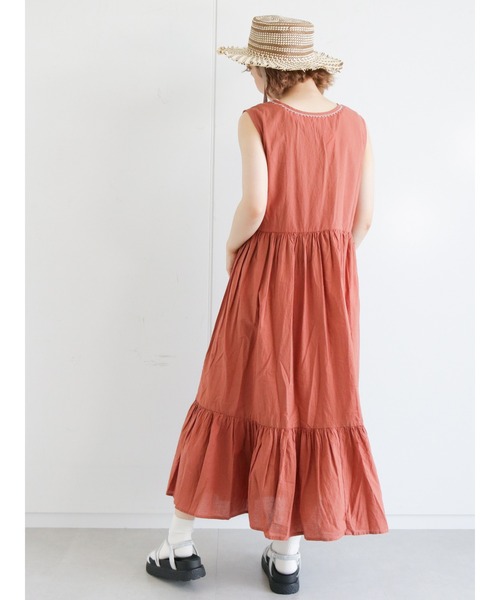 ehka sopo（エヘカソポ）の「インド刺繍ノースリワンピース（ワンピース・レディース・グリーン/ブラック/ブラウン・ﾌﾘ-）」の20枚目の写真