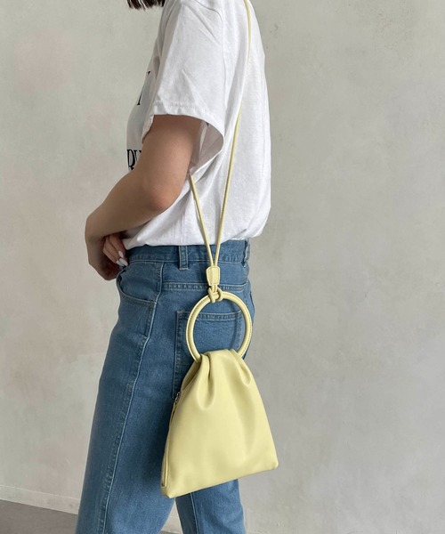 CAPRICIEUX LE'MAGE(カプリシューレマージュ)の「RIN S バッグ(ショルダーバッグ・レディース・ホワイト/イエロー/ブラック・FREE)」の5枚目の写真