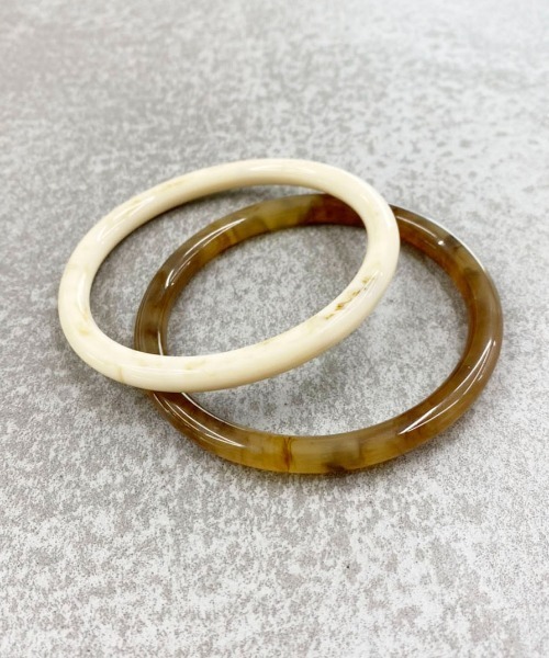 PairPair（ペアペア）の「マーブルバングル（バングル/リストバンド・レディース・アイボリー/ブラウン・フリー）」の5枚目の写真