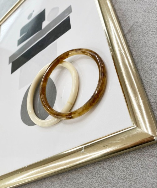 PairPair（ペアペア）の「マーブルバングル（バングル/リストバンド・レディース・アイボリー/ブラウン・フリー）」の6枚目の写真