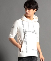 ５分袖プルオーバーパーカ