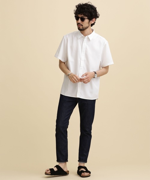 NANO universe(ナノユニバース)の「LB.04/スタンダードレギュラーカラーシャツ/半袖(シャツ/ブラウス・メンズ・ホワイト/ベージュ/ネイビー/スミクロ・S/M/L/XL)」の9枚目の写真