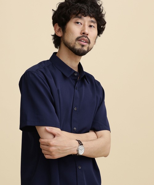 NANO universe(ナノユニバース)の「LB.04/スタンダードレギュラーカラーシャツ/半袖(シャツ/ブラウス・メンズ・ホワイト/ベージュ/ネイビー/スミクロ・S/M/L/XL)」の12枚目の写真