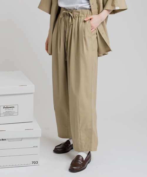 MUHET（ミュエータ）の「【セットアップ可能】コットンリネンワイドパンツ（その他パンツ・レディース・ブラック/ベージュ/カーキ・SMALL/MEDIUM/X-LARGE）」の8枚目の写真