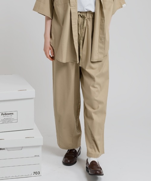 MUHET（ミュエータ）の「【セットアップ可能】コットンリネンワイドパンツ（その他パンツ・レディース・ブラック/ベージュ/カーキ・SMALL/MEDIUM/X-LARGE）」の5枚目の写真