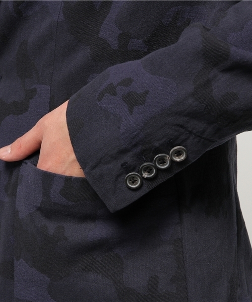 R.NEWBOLD（アールニューボールド）の「CAMOUFLAGE JACKET/迷彩ジャケット/155107 5S03（テーラードジャケット・メンズ・カーキ/ネイビー・X-LARGE/LARGE/MEDIUM/SMALL）」の17枚目の写真