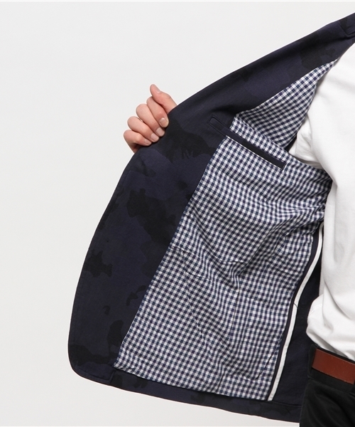 R.NEWBOLD（アールニューボールド）の「CAMOUFLAGE JACKET/迷彩ジャケット/155107 5S03（テーラードジャケット・メンズ・カーキ/ネイビー・X-LARGE/LARGE/MEDIUM/SMALL）」の11枚目の写真