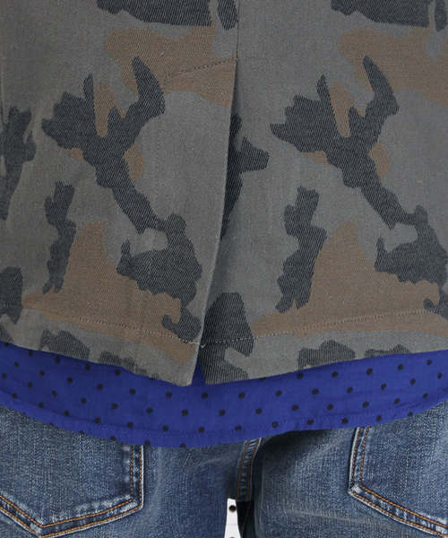 R.NEWBOLD（アールニューボールド）の「CAMOUFLAGE JACKET/迷彩ジャケット/155107 5S03（テーラードジャケット・メンズ・カーキ/ネイビー・X-LARGE/LARGE/MEDIUM/SMALL）」の9枚目の写真