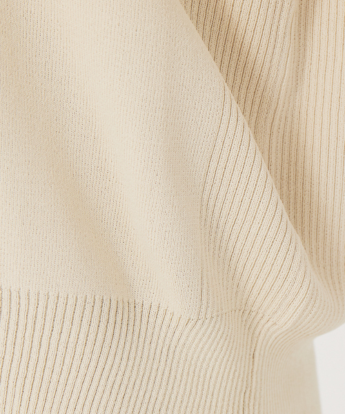 abahouse mavie（アバハウスマヴィ）の「強撚レーヨンナイロンモックネックPO（ニット/セーター・レディース・ベージュ/パープル/ブラック/グリーン・フリー）」の7枚目の写真