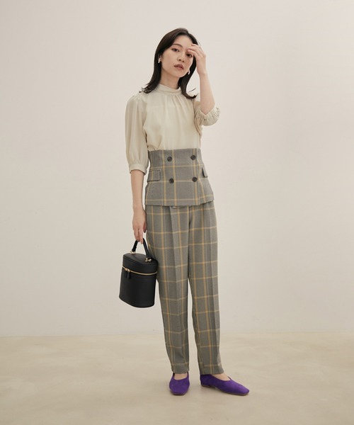 VIS(ビス)の「【Washable】エコウールタッチコルセット【sustainable】(ベルト・レディース・ブルー系その他/イエロー系その他・FREE)」の5枚目の写真