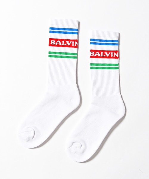 Guess(ゲス)の「GUESS×J.BALVIN/ゲス×J.バルヴィン GO J BALVIN STRIPE SOCKS ロゴソックス ハイソックス 靴下(ソックス/靴下・メンズ・ホワイト・ONE SIZE)」の19枚目の写真