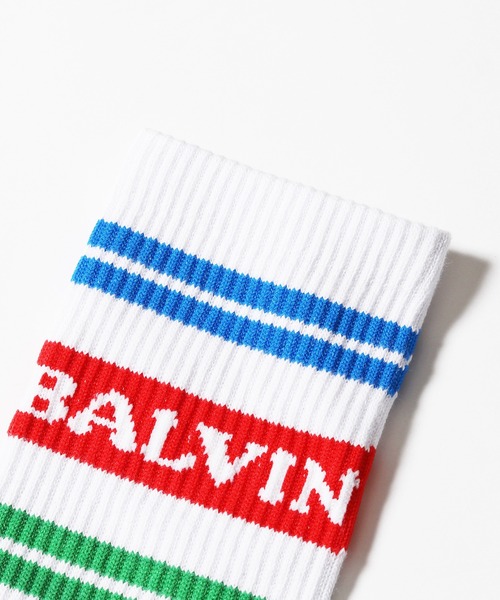 Guess(ゲス)の「GUESS×J.BALVIN/ゲス×J.バルヴィン GO J BALVIN STRIPE SOCKS ロゴソックス ハイソックス 靴下(ソックス/靴下・メンズ・ホワイト・ONE SIZE)」の13枚目の写真
