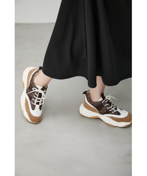 AZUL by moussy（アズールバイマウジー）の「CHAIN DESIGN SNEAKERS/チェーンデザインスニーカー（スニーカー・レディース・ブラウン系その他・SMALL/MEDIUM/LARGE）」の9枚目の写真