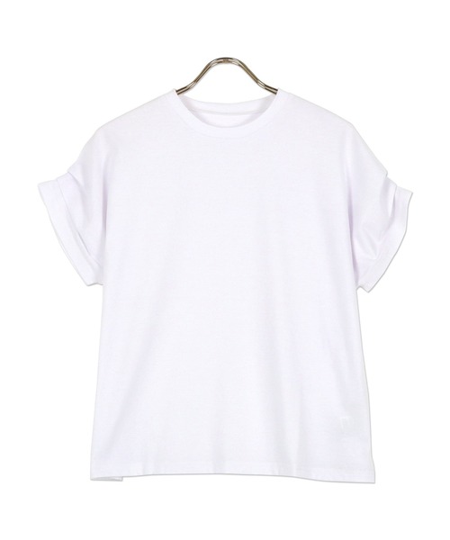KOBE LETTUCE（コウベレタス）の「タックスリーブ半袖Tシャツ[C6351]（Tシャツ/カットソー・レディース・ブラック/ホワイト/グリーン/ブラウン・FREE）」の2枚目の写真