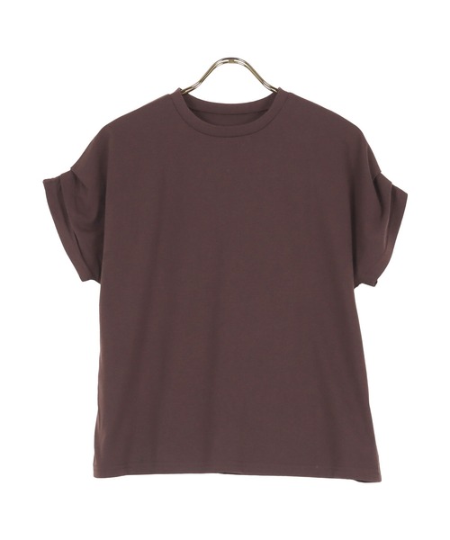 KOBE LETTUCE（コウベレタス）の「タックスリーブ半袖Tシャツ[C6351]（Tシャツ/カットソー・レディース・ブラック/ホワイト/グリーン/ブラウン・FREE）」の6枚目の写真