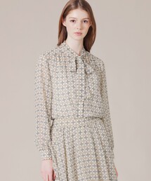 MACKINTOSH LONDON | バイカラーアンドリューパターンブラウス(シャツ/ブラウス)