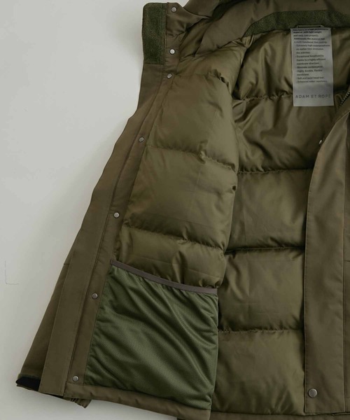 ADAM ET ROPE'（アダムエロペ）の「【ALLIED/アライド】ショートダウンジャケット/防水性/透湿性/保温性/ユニセックス（ダウンジャケット/コート・メンズ・ブラック/カーキ/ライトグリーン・S/M/L/XL）」の5枚目の写真