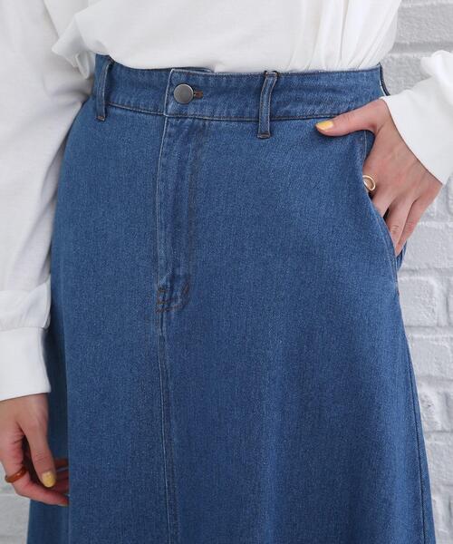 SHOO・LA・RUE(シューラルー)の「◆デニムAラインスカート(デニムスカート・レディース・ブルー/ダークネイビー・01/02/03/04/05)」の9枚目の写真