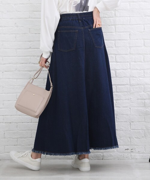 SHOO・LA・RUE(シューラルー)の「◆デニムAラインスカート(デニムスカート・レディース・ブルー/ダークネイビー・01/02/03/04/05)」の5枚目の写真
