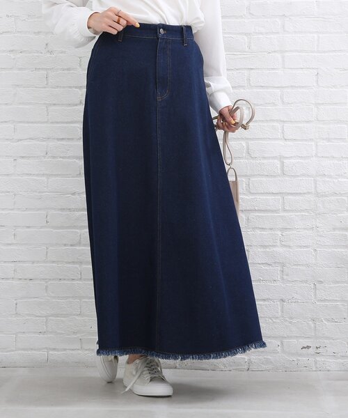SHOO・LA・RUE(シューラルー)の「◆デニムAラインスカート(デニムスカート・レディース・ブルー/ダークネイビー・01/02/03/04/05)」の19枚目の写真