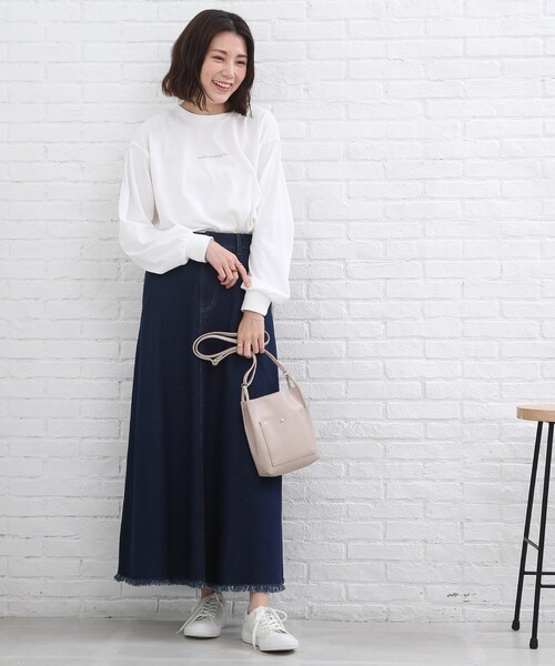 SHOO・LA・RUE(シューラルー)の「◆デニムAラインスカート(デニムスカート・レディース・ブルー/ダークネイビー・01/02/03/04/05)」の16枚目の写真