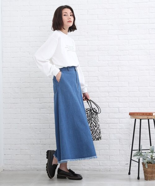 SHOO・LA・RUE(シューラルー)の「◆デニムAラインスカート(デニムスカート・レディース・ブルー/ダークネイビー・01/02/03/04/05)」の20枚目の写真