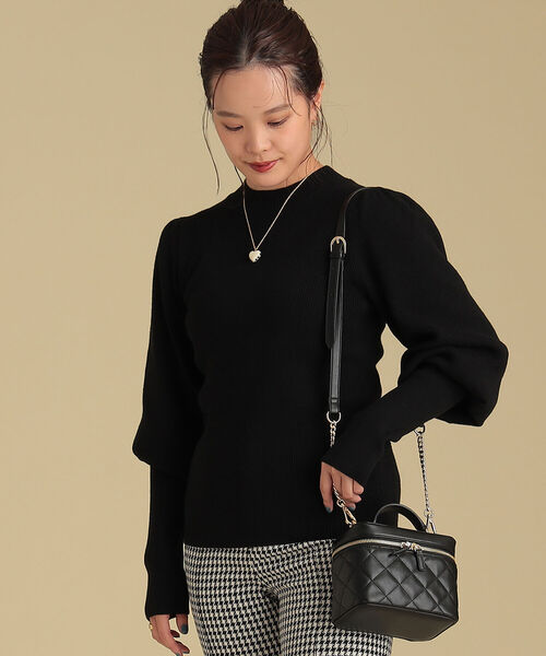 Ray BEAMS（レイビームス）の「Ray BEAMS / リブ バルーンスリーブ ニット（ニット/セーター・レディース・オフホワイト/ブラック/ブルー・ONE SIZE）」の17枚目の写真