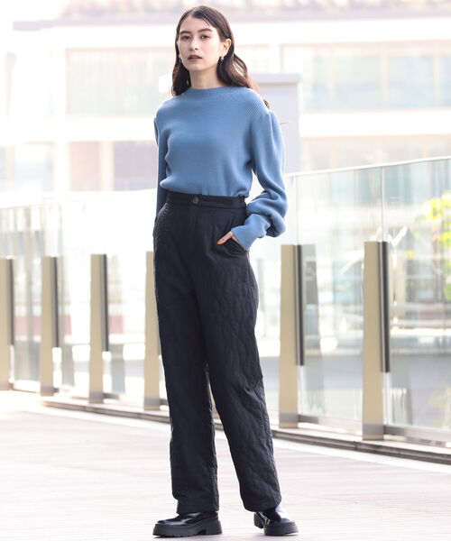 Ray BEAMS（レイビームス）の「Ray BEAMS / リブ バルーンスリーブ ニット（ニット/セーター・レディース・オフホワイト/ブラック/ブルー・ONE SIZE）」の20枚目の写真