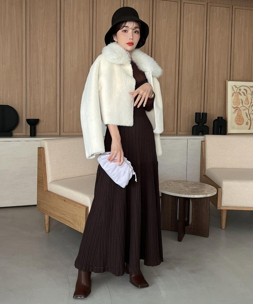 EIMY ISTOIRE（エイミーイストワール）の「シアーコンビフレアニット