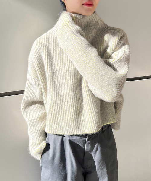 JOINT WORKS（ジョイントワークス）の「PLEATSリバーシブルニットプルオーバー（ニット/セーター・レディース・ブラウン/グレー/カーキ・FREE）」の2枚目の写真