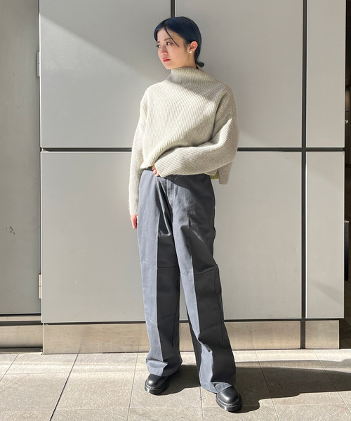 JOINT WORKS（ジョイントワークス）の「PLEATSリバーシブルニットプルオーバー（ニット/セーター・レディース・ブラウン/グレー/カーキ・FREE）」の5枚目の写真