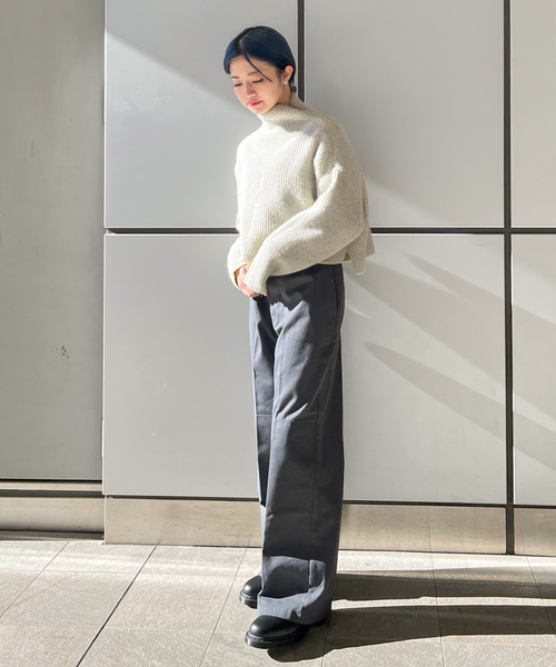 JOINT WORKS（ジョイントワークス）の「PLEATSリバーシブルニットプルオーバー（ニット/セーター・レディース・ブラウン/グレー/カーキ・FREE）」の6枚目の写真