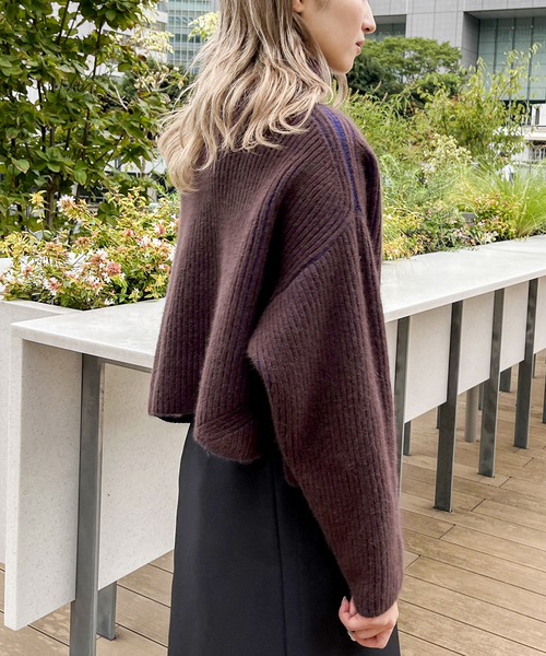 JOINT WORKS（ジョイントワークス）の「PLEATSリバーシブルニットプルオーバー（ニット/セーター・レディース・ブラウン/グレー/カーキ・FREE）」の15枚目の写真