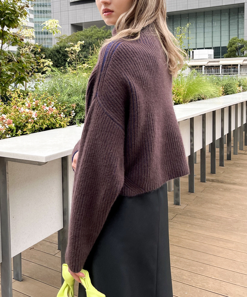 JOINT WORKS（ジョイントワークス）の「PLEATSリバーシブルニットプルオーバー（ニット/セーター・レディース・ブラウン/グレー/カーキ・FREE）」の16枚目の写真