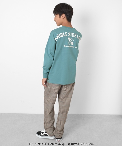 GLAZOS（グラソス）の「ドルマンスリーブバックプリントTシャツ（Tシャツ/カットソー・キッズ・ホワイト/チャコールグレー/エメラルド・140cm/150cm/160cm/170cm）」の7枚目の写真